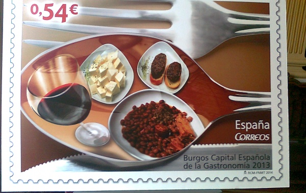 Sello conmemorativo de la Capital Española de la Gastronomía.