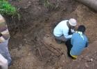 Los trabajos de exhumación nacen de la Agrupación y de la Sociedad de Ciencias Aranzadi