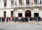 Representantes políticos y trabajadores se concentraron en las puertas de la Diputación