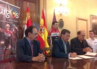 Un momento de la firma del convenio en la Diputación de Burgos. 