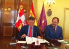César Rico, presidente de la Diputación junto a Ángel Guerra, presidente de AGENBUR