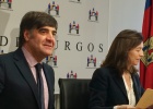 Fernando Gómez y Elena Vicente han presentado este convenio entre Proyecta Burgos y la Universidad