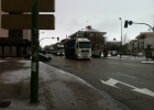 Durante toda la mañana los camiones atravesaron la Calle Vitoria