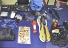 Algunos de los objetos encontrados. Foto. Ministerio del Interior. Policía Nacional.