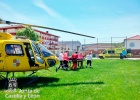 El herido fue trasladado en helicóptero hasta Pedrosa de Valdeporrres. Foto. Junta CyL.