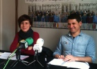 Eva de Ara y Raúl Salinero ante los medios de comunicación.