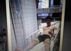 Ibai Salas hospitalizado tras la caída. Foto. Twitter