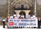 Las protestas de UGT se han llevado a cabo frente a la Universidad de Burgos