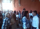 Luis Tudanca charla con portavoces y concejales del PSOE en el Monasterio de San Agustín. 