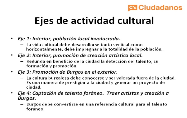 Algunas de las medidas de Ciudadanos para la cultura de la ciudad