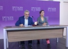 Sara Hojas y Marco Antonio Manjón comparecieron en la Diputación. 